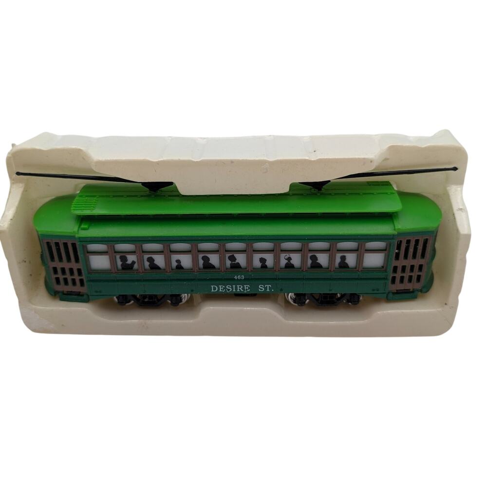VTG Style Green Desire St. 463 Trolley Streetcar Model Train Car New Orleans
